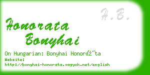 honorata bonyhai business card